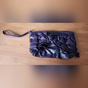 Cute Ruffled Purple Clutch Bag